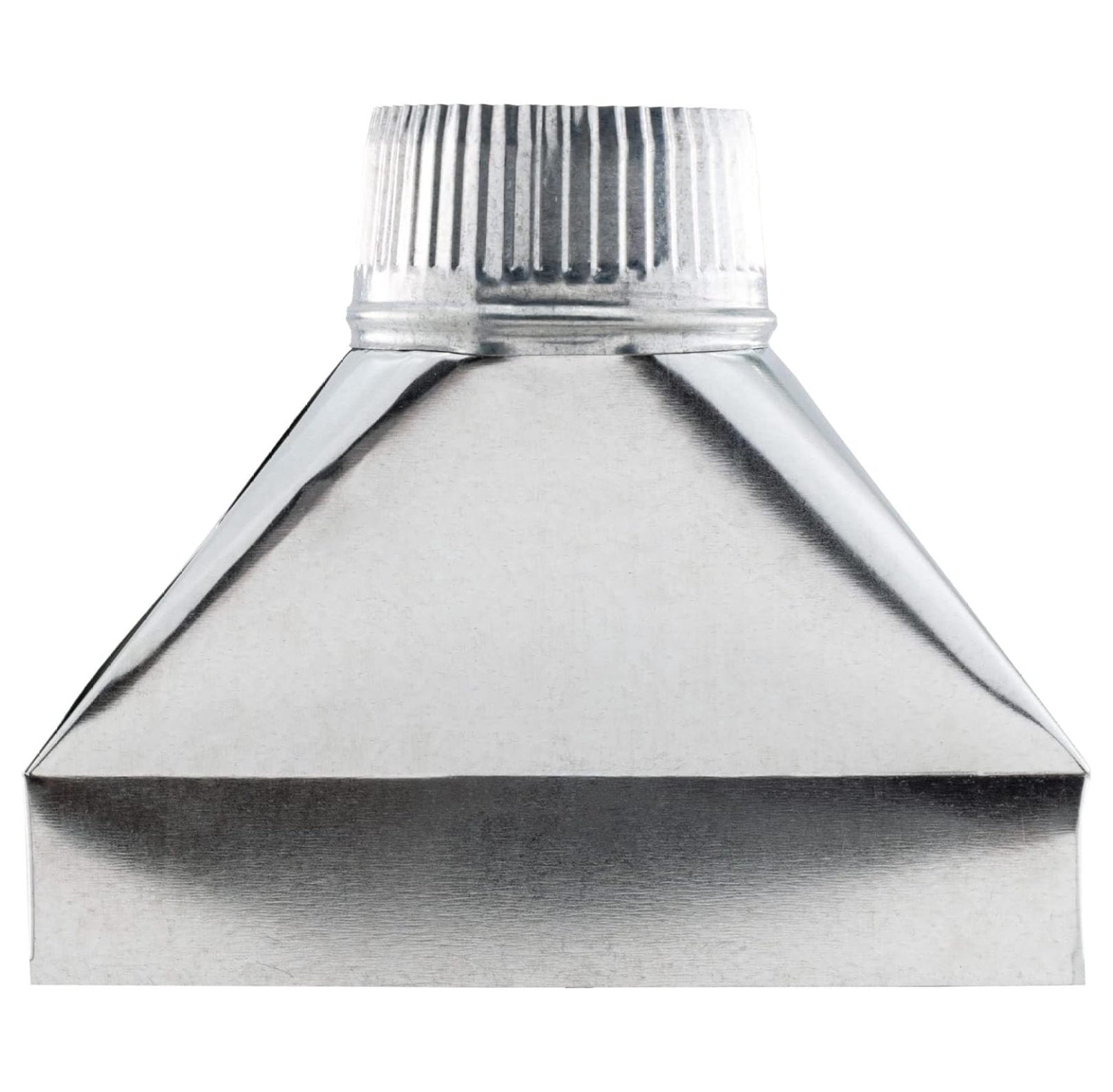 RV Ducting 4-Inch Straight Register Boot | Straight Crimped Boot | Galvanized | 2-1/4" x 10" x 4"