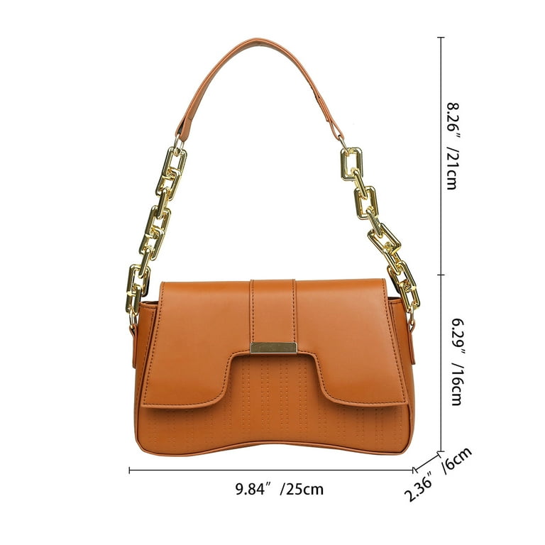 ZHAGHMIN Tote Bag With Zipper Ladies Fashion Solid Color Leather Buckle  Metal Chain Casual Shoulder Bag Shoulder Bag Shoulder Bag For Women  Shoulder Bag For Men Over The Shoulder Bag Purses For