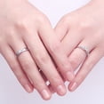 Sterling Silver Couple Rings Diamond Wedding Bands Anniversary ...