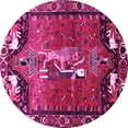 thumbnail image 1 of Ahgly Company Indoor Round Animal Pink Traditional Area Rugs, 3' Round, 1 of 4