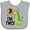 AC-Heather Grey, variant on Inktastic 2nd Birthday Dinosaur 2 Year Old Boy Boys or Girls Baby Bib