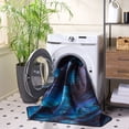 thumbnail image 3 of Safavieh Daytona Caryn Geometric Polyester Machine Washable Area Rug, Black/Turquoise, 5'1" x 7'6", 3 of 9