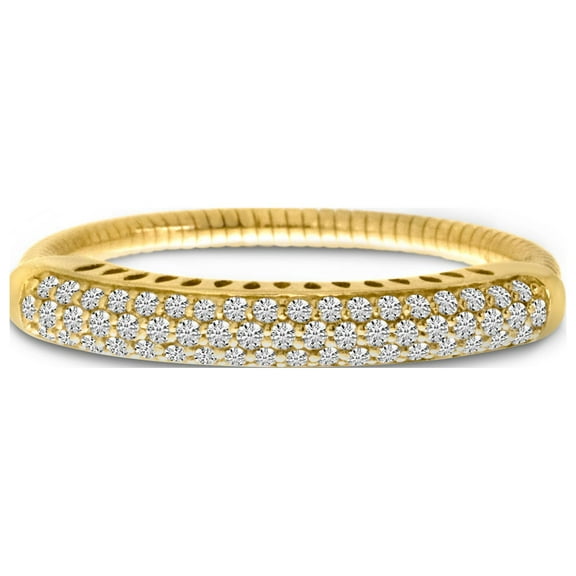 14K Yellow Gold Stretch Diamond Band Comfort Ring (.33 ct)