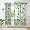 thumbnail image 5 of Cranes Flying Semi Sheer Curtains for Living Room Bedroom Set of 2 Insulated Window Drapes, 5 of 6