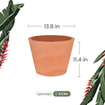 thumbnail image 2 of Ecobo Maceta de 29,0 cm de Alto | Ecológica, Duradera y Ligera | Para Uso Interior y Exterior, Resistente a la Intemperie, Diseño Contemporáneo de Artesanos Brasileños - Terracota, 2 of 5
