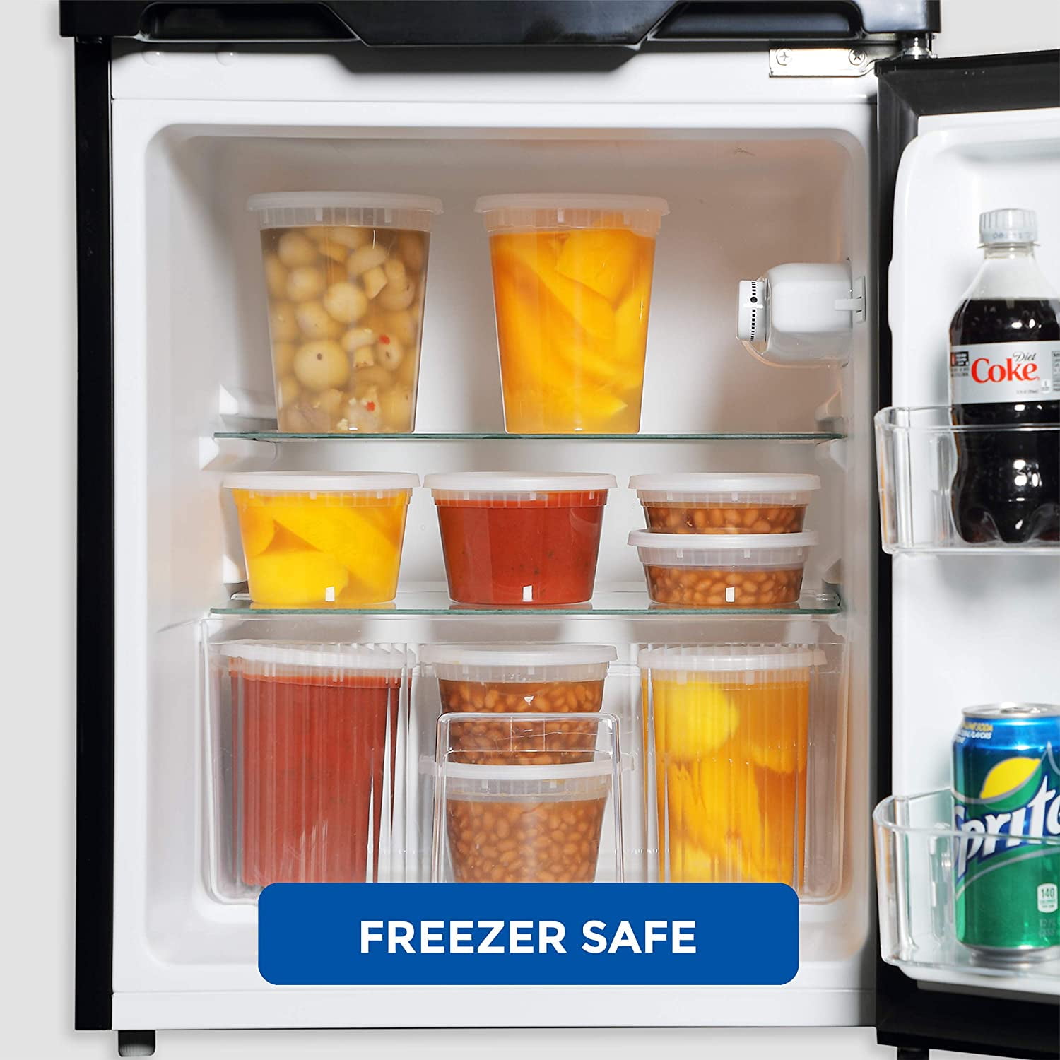 Freshware 16 Oz Plastic Food Storage Containers with Lids, BPA-Free, Leakproof, Freezer Safe, 240 Pack