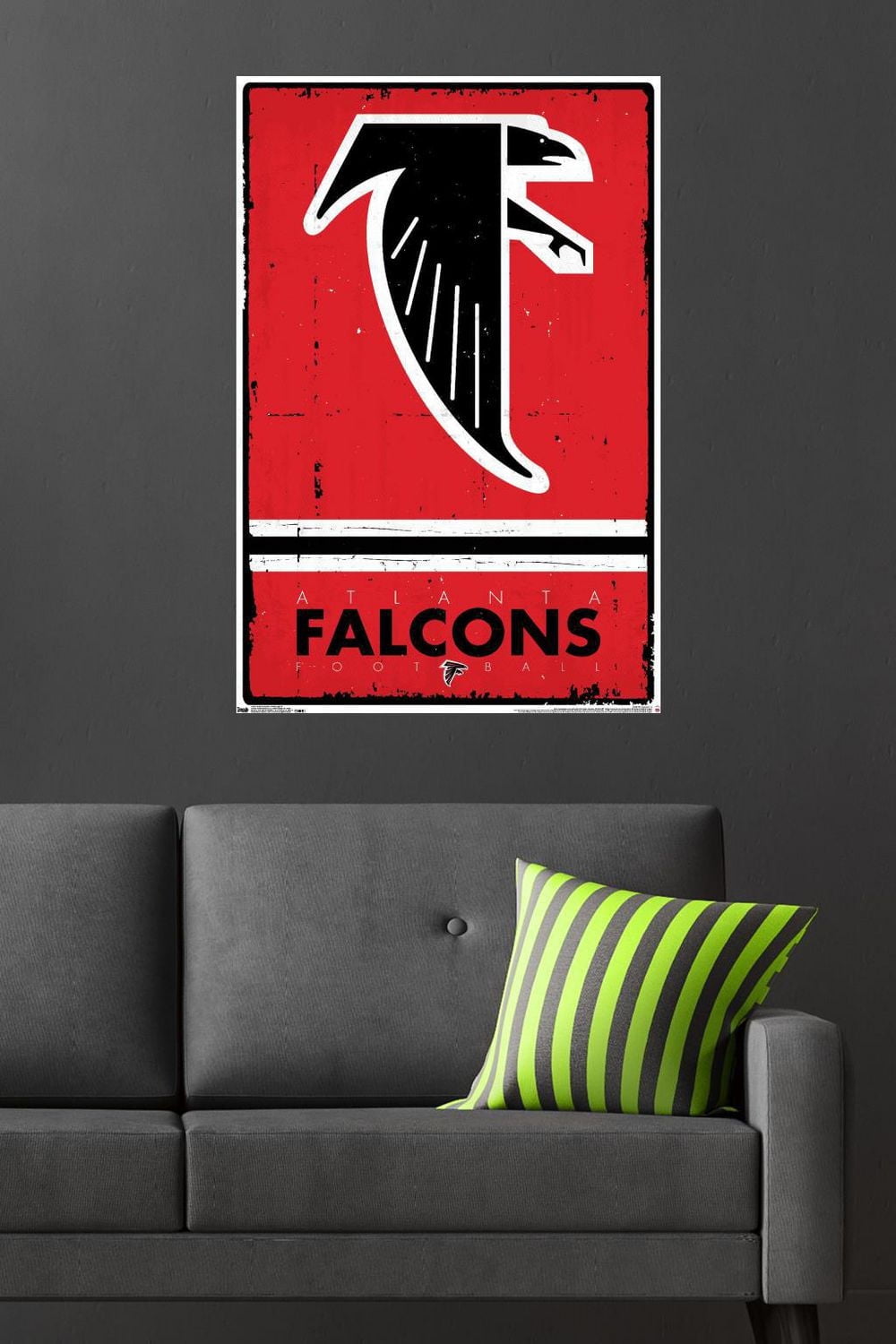 NFL Atlanta Falcons - Retro Logo 15 Wall Poster, 22.375" x 34"