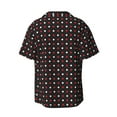 thumbnail image 2 of Fotbe Red and white polka dots print Short Sleeve Button Down Shirts for Men Casual Summer Beach Wrinkle Free Shirt-XX-Large, 2 of 7