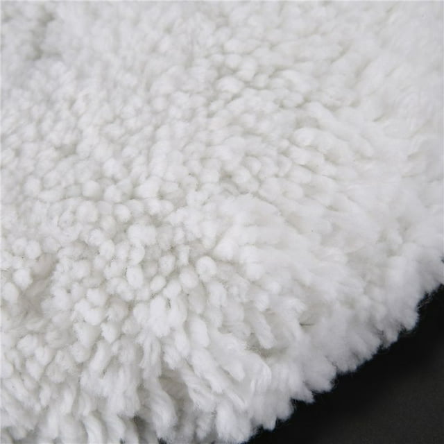 5Pcs 7 Inch Inch 180mm Soft Wool Clean Polishing Buffing Bonnet Pad for Car Auto Polisher,5x Wool Buffing Pad,white