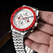 PAGANI DESIGN Mens Quartz Watches 40mm New Release full Stainless Steel Waterproof Sports Chronograph Wrist Watch for Men Sapphire Dial Glass