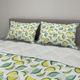 thumbnail image 2 of Lemon Comforter & Sham Bedding Set, Graphical Vibrant Fruit Scattered Natural Sour Juicy Items, 3 pcs Duvet Set Microfiber Filling Quilt, 5 Sizes, Mint Green Charcoal Grey, by Ambesonne, 2 of 4