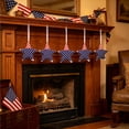 thumbnail image 4 of erdimoy 4.7" Patriotic Star Ornaments, Red White Blue Fabric Stars for 4th of July, Independence Day Garland & Home Decor, 4 of 6