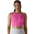 thumbnail image 3 of EHQJNJ Female High Impact Sports Bras for Women Large Bust Fashion Seamless Fluorescent Knit Yoga Wear Solid Color Semi Fixed Cup Crop Sleeveless Workout Vest Womens Sports Bras High Support No Pads, 3 of 7