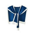 thumbnail image 2 of Sweater Shawl Wraps Ruana Cape for Women Fashion Knitted Shoulder Shawls Ponchos - Fake Collar Casual Travel Scarf Fashion Shoulder Tops - Travel Casual Sweaters Scarf Cape Wraps Dark Blue One Size, 2 of 3