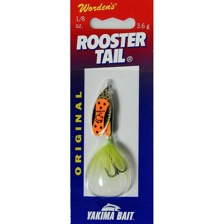 Rooster Tail, Inline Spinnerbait Fishing Lure, Fire Tiger Tux, 1/8 oz