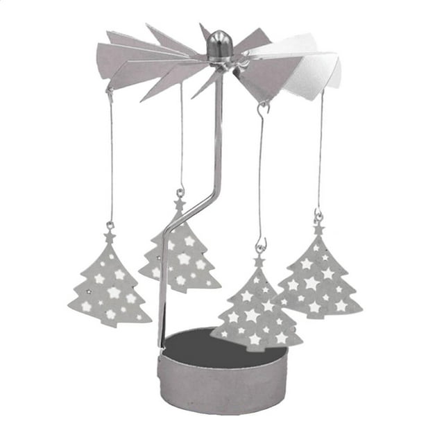 de de lámpara de Té Giratorio de de Cumpleaños de Cumpleaños Pieza 4 árbol de Navidad Macarena Candelero de metal