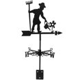 thumbnail image 1 of Farmer Weather Vane Vintage Indicateur de Direction du Vent en Fer pour Jardin Extérieur, 1 of 8