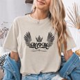 thumbnail image 4 of Jollimate Queen Mom Shirt, Angel Wings Crown Graphic Tee, Mother's Day Gift for Women, 4 of 6