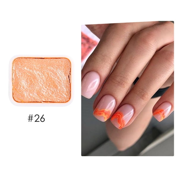 Herramientas para decoración de uñas Arte de uñas Pigmento sólido Acuarela Color degradado Pigmento de pintura Pigmento sólido