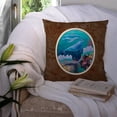 thumbnail image 3 of Carolines Treasures 7143PW1414 Dolphin Familty Swimming Fabric Decorative Pillow  14Hx14W multicolor, 3 of 4