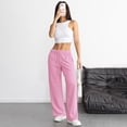 thumbnail image 5 of Resicozy Wide Leg Sweatpants Women 2026 Low Rise Baggy Sweatpants Y2K Drawstring Cotton Lounge Pants with Pockets Fall Fashion Pink L, 5 of 5