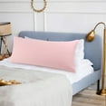 thumbnail image 3 of PiccoCasa Soft Egyptian Cotton Body Pillow Case Zippered Long Pillow Cover 1 Pc Queen Pink 20" x 54", 3 of 7