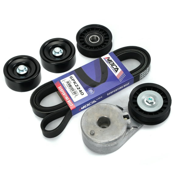 MOCA AUTOPARTS Serpentine Belt Drive Component Kit Fit for 2004-2006 Chevrolet Malibu & 2005-2006 Pontiac G6 3.5L