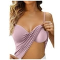 thumbnail image 2 of Women Cotton Camisole Shelf Bra Tank Cami Tank Tops Adjustable Spaghetti Strap Tank Undershirts ,S, 2 of 5