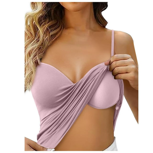 Camisole pour Femmes Soutien-Gorge à Bretelles Spaghetti Réglables Couleur Unie Décontracté pour Toutes Occasions