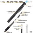 thumbnail image 4 of Gifts for Men, 12 in 1 Multitool Pen with Stress Relief Accessory, Flashlight Pen Bottle/Box Opener Hook Remover Lightweight Wrench, Cool Gadgets Tool, 4 of 5