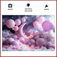 thumbnail image 4 of Purple Star Night Baby Shower Backdrop Purple Hot Air Balloon Girl 1st Birthday Party Decorations Banner Dreamy Moon Purple Clouds Wedding Anniversary Newborn Birthday Photography Background, 4 of 4