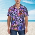 thumbnail image 4 of Lsque Watercolor Butterflies pattern Hawaiian Shirt for Men, Unisex Summer Beach Casual Short Sleeve Button Down Shirts-Medium, 4 of 9