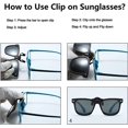 thumbnail image 4 of 1 UdsClip en gafas de sol polarizadas Junior Clip-on gafas de sol sobre gafas protección UV gafas de sol abatibles hacia arriba JM, 4 of 5