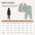 thumbnail image 4 of Pajamas for Women Set - Blue Green Paisley Comfy Long Sleeve Button Up Pajama Sets for Women 2 Piece, Soft Sleepwear Nightwear Pjs Lounge Sets for Women with Pockets, 4 of 6