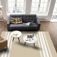 thumbnail image 4 of Striped Area Rug 5'x8' Farmhouse Khaki White Stripe Washable Area Rugs Non Shedding Floor Carpet Rubber Backing Non-Slip Indoor Mats for Living Room Bedroom Kitchen, 4 of 8