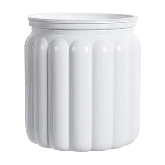 Fareti Vertical Striped Flower Pots Water Plants Pot Self Watering Planter, Plastic Flower Pots with Wicking Rope, Planting Pot for Indoor Outdoor Plants