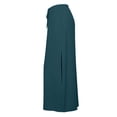 thumbnail image 5 of Linen Straight Maxi Skirt for Women Elastic High Waisted Drawstring Side Slit Casual Long Flowy Skirt with Pockets, 5 of 8