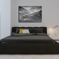 thumbnail image 3 of Startonight Canvas Wall Art Black and White Abstract Fog and Trees Country Landscape, Dual View Surprise Artwork Modern Framed Ready to Hang Wall Art 100% Original Art Painting 23.62 X 35.43 inch, 3 of 9