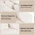 thumbnail image 4 of 116" Curved Modular Sectional Sofa, 2-Piece Chenille Cloud Couch with 27-in Deep Seat, Oversized Boneless 4-Seater Sofa Couches, No Assembly Required, Beige, 4 of 7