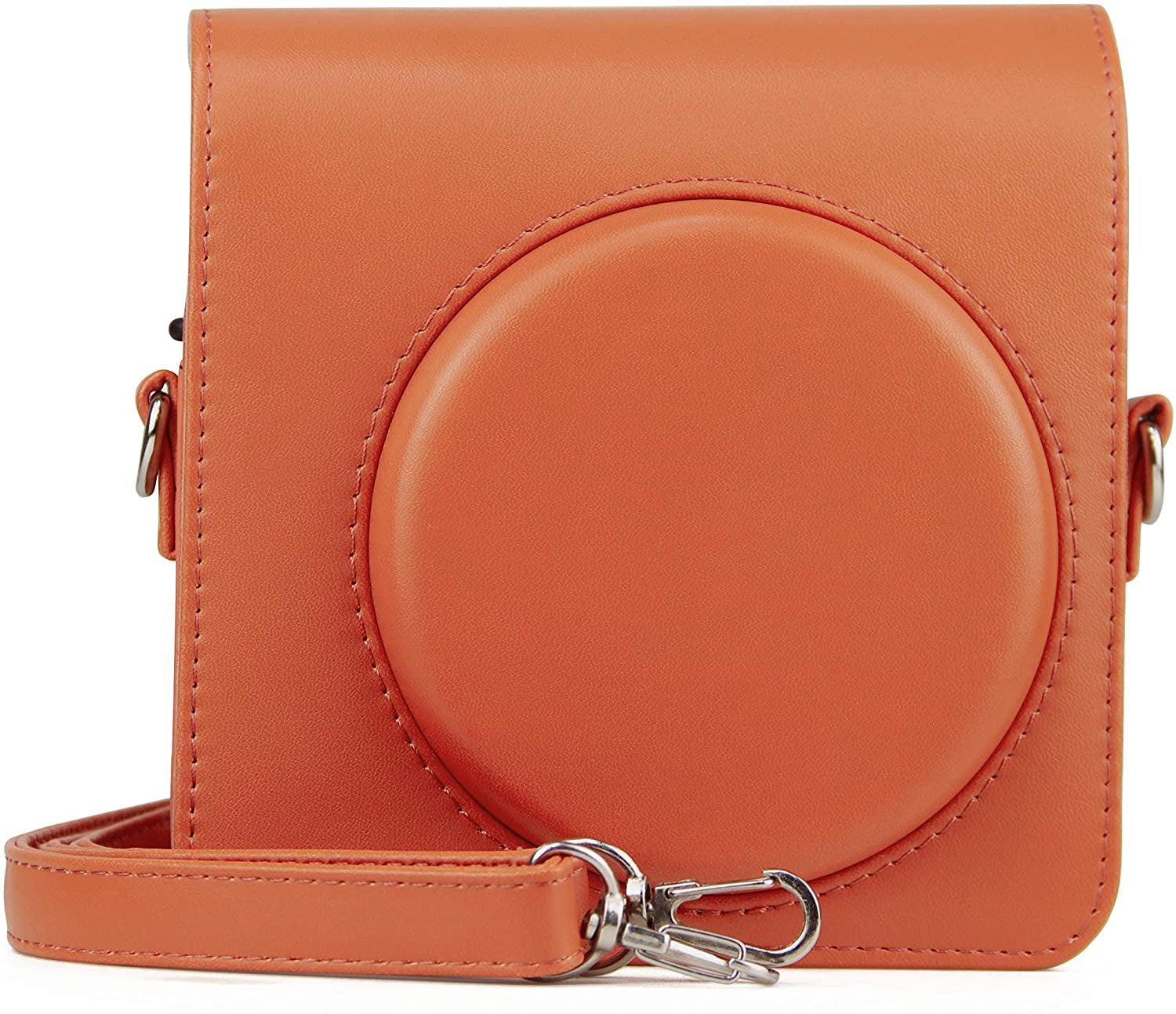 Epicgadget Fujifilm Instax Square SQ1 Camera Case, Premium PU Leather Protective Instax SQ1 Cover Bag with Adjustable Shoulder Strap for Fujifilm Instax Square SQ 1 Instant Camera (Terracotta Orange)