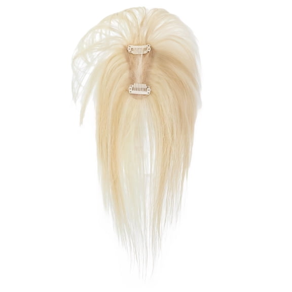 10 in Hair Topper for Women, Platinum Blonde Clip-In Hair Piece, Stylish Hair Topper for Women with Thinning Hair, Natural Look, Smooth & Soft, 100% Real Human Hair