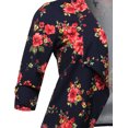 thumbnail image 4 of FashionOutfit Women's Stretch Floral Printed 3/4 Shirring Sleeve Open Blazer [S-3XL], 4 of 5