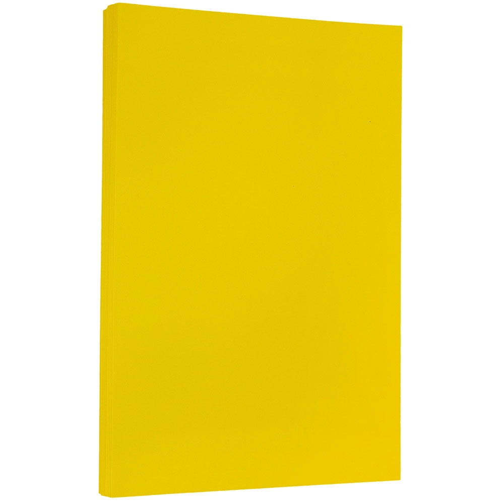 JAM Bright Legal Paper, 8.5x14, 24lb Yellow, 100/Pack