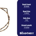 thumbnail image 4 of The Bead Chest Matte Round Striped Tibetan Agate Beads 4mm Brown Gemstone 14 Inch Strand, 4 of 4