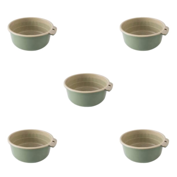 Colador Duradero Bearachild Utensilios de Cocina Doble Capa Gruesos Verde Nórdico Pequeño