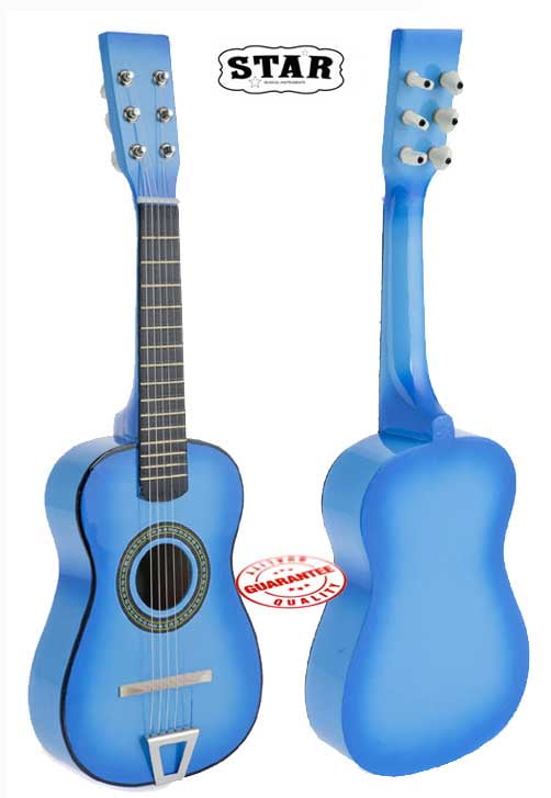 Blue Spaco 23 Acoustic Guitar Toy with Pick & Extra Strings 