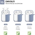 thumbnail image 4 of Coffea Protective Silicone Case with Keychain for AirPods 1 & 2 (Front LED Not Visible) (Grayish Blue), 4 of 7
