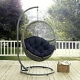 thumbnail image 4 of Modway Chaise Balançoire de Patio Extérieur avec Support en Gris Marine, 4 of 9