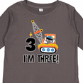 thumbnail image 4 of Inktastic 3rd Birthday Construction Truck Boys Boys Long Sleeve Toddler T-Shirt, 4 of 5