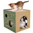 thumbnail image 1 of Casa de Cartón para Gatos de 2 Pisos ARGOPET con Cuadernos para Rascar, 1 of 6